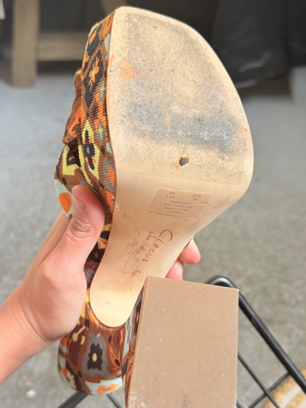 Sam Edelman NY Audrea Floral Platform Knot Sandal — Brown Multi - Picture 7 of 8